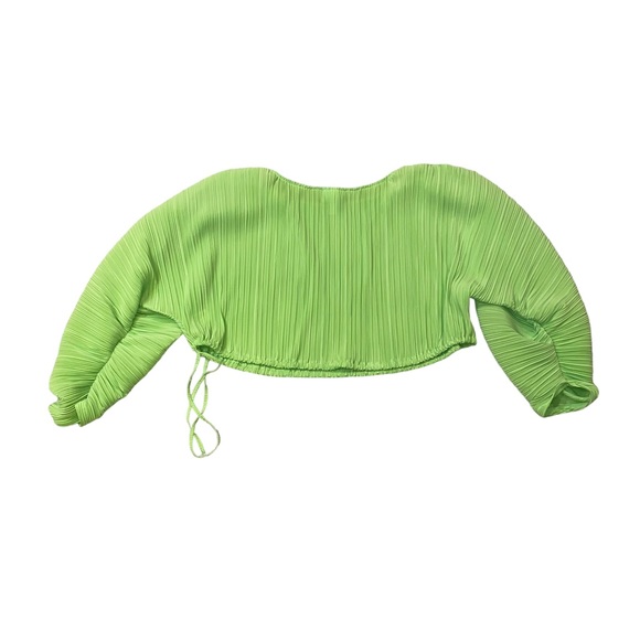 Lime Green Women's Crop Top - Picture 9 of 11
